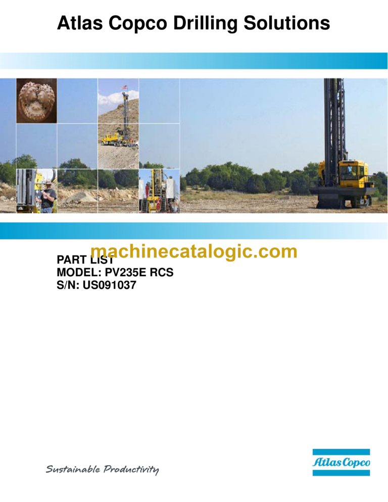 Atlas Copco PV235E RCS Pit Viper Parts Catalog