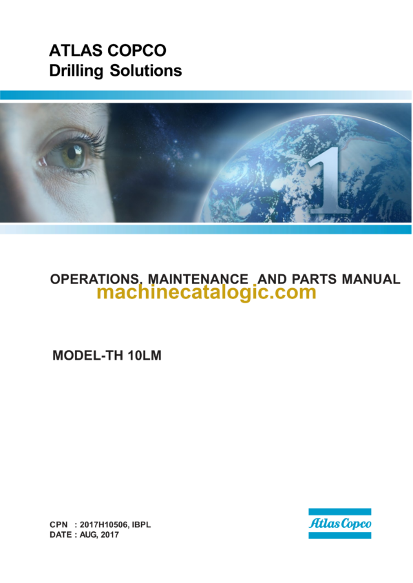 Atlas Copco TH 10LM Water Well Drills Operations, Maintenance and Parts Manual