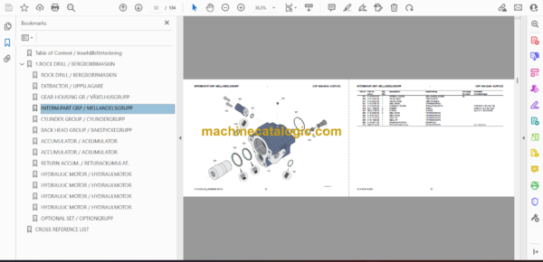Atlas Copco COP 1840EX+ Version F Hydraulic Rock Drill Parts Catalog - Image 4