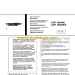 Atlas Copco COP 1840HE, COP 1840HEX Hydraulic Rock Drill Parts Catalog