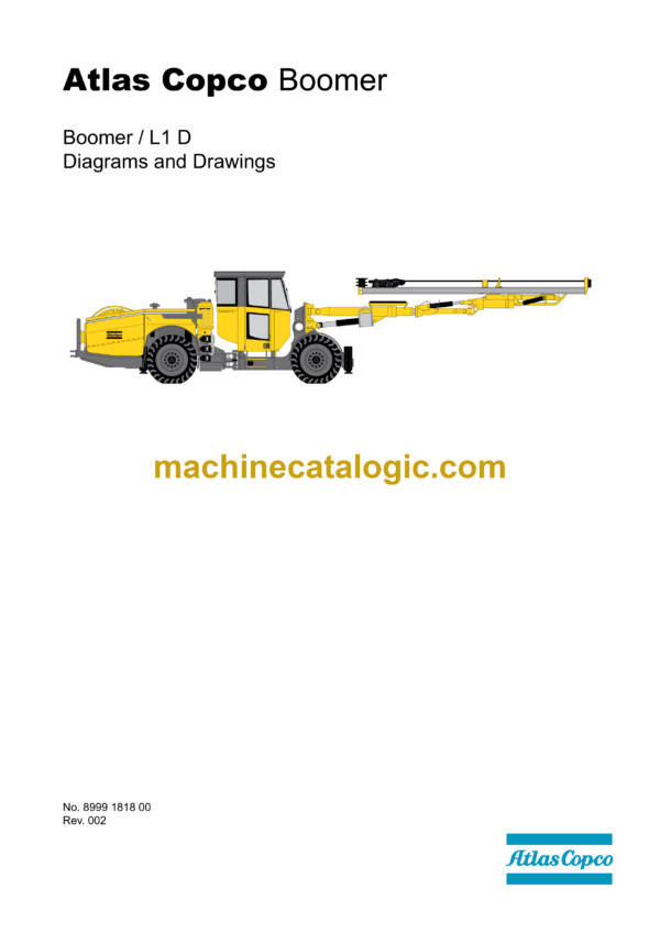 Atlas Copco Boomer L1D Diagrams and Drawings Manual