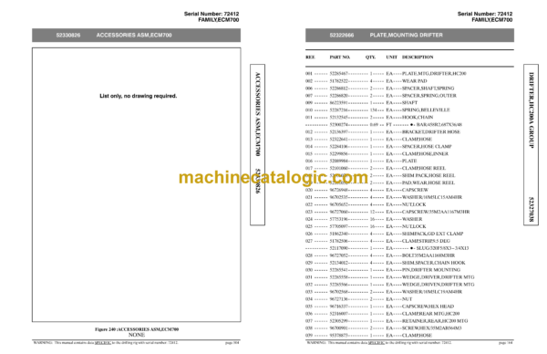 Atlas Copco ECM720 Tier 3 Hydraulic Crawler Drill Parts Catalog - Image 3