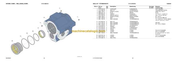 Atlas Copco COP 1638 Version E Hydraulic Rock Drill Parts Catalog - Image 3