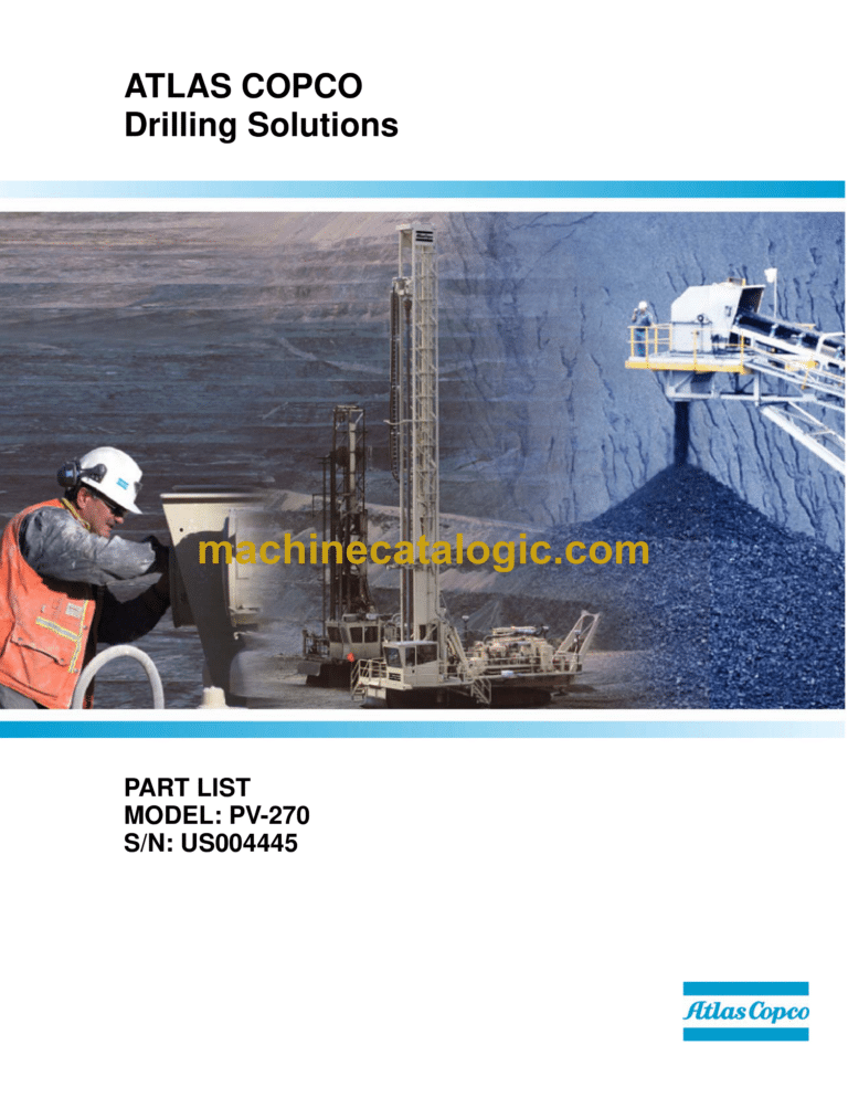 Atlas Copco PV270 Pit Viper Parts Catalog