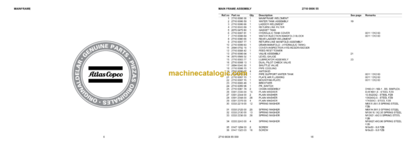 Atlas Copco PowerROC ICM260 Parts Catalog - Image 4