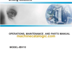 Atlas Copco IBH10 Blasthole Drills Operators, Maintenance and Parts Catalog