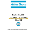Atlas Copco CM780D Tier 3 Crawler Drills Parts Catalog