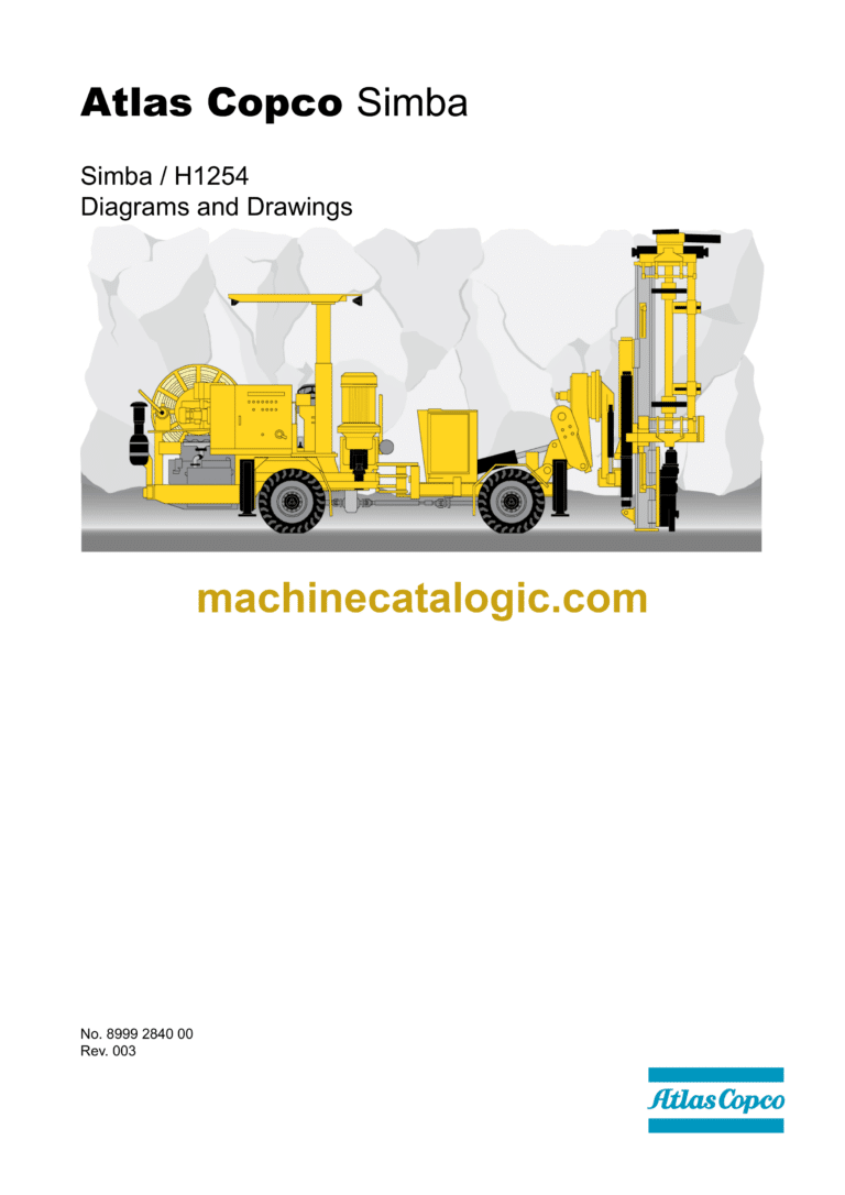 Atlas Copco Simba H1254 Diagrams and Drawings Manual