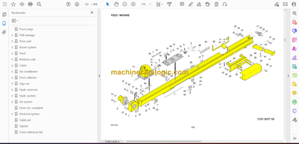 Atlas Copco ROC L6 HCS, DTH, 4 M Feed Drill Rig Parts Catalog - Image 2