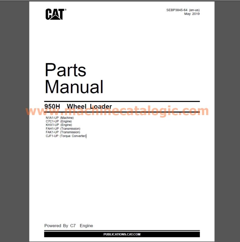 Caterpillar 950H Wheel Loader Parts Manual [SEBP3845-64 EN-US]