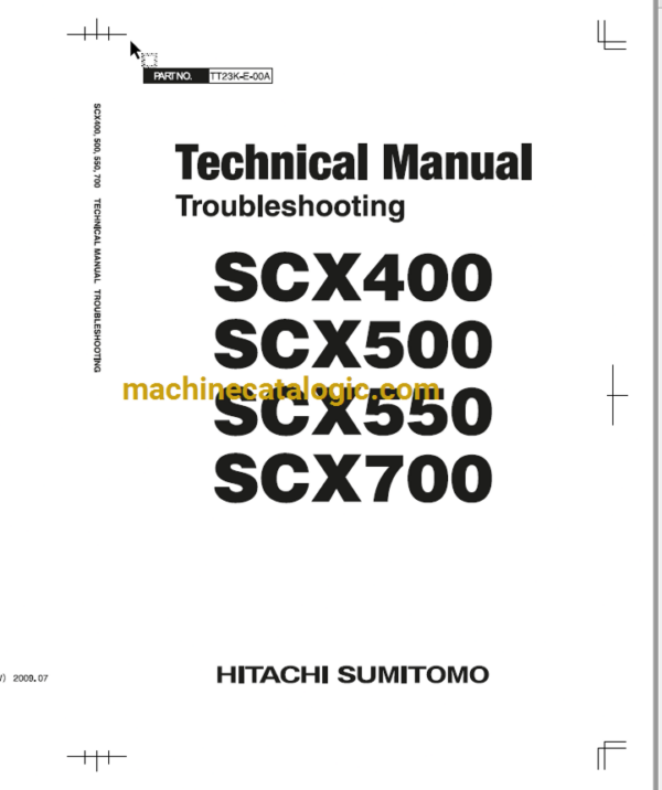 Hitachi Sumitomo SCX400, SCX500, SCX700 Technical Manual