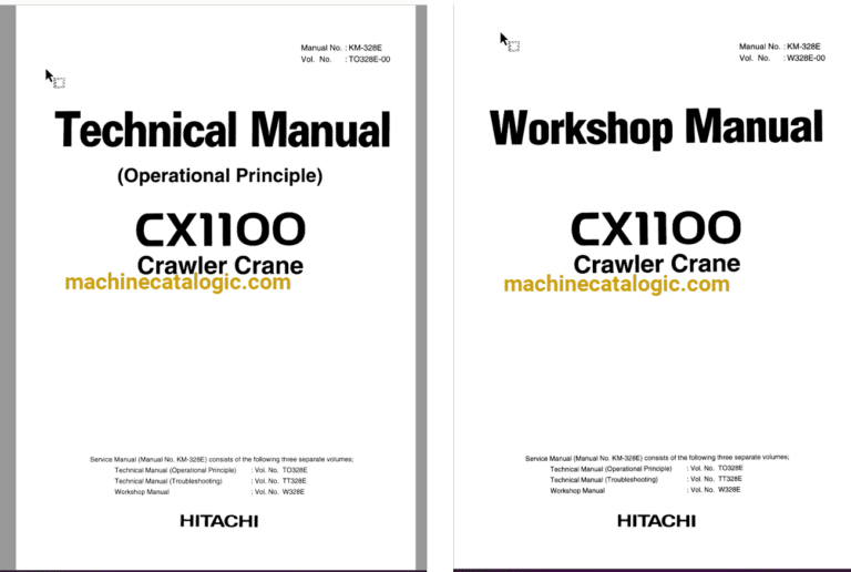 Hitachi Sumitomo CX1100 Full Manual (Technical, Workshop, Diagrams Manual)