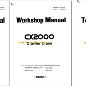 Hitachi Sumitomo CX2000 Full Manual (Technical, Workshop, Diagrams Manual)