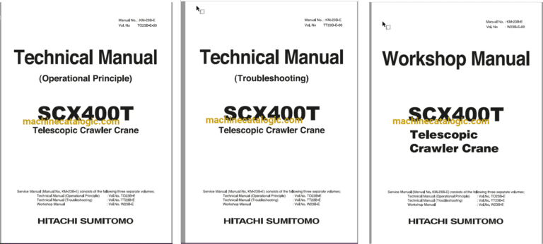 Hitachi Sumitomo SCX400T Full Manual (Technical, Workshop, Diagrams Manual)