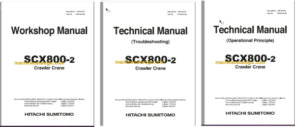 Hitachi Sumitomo SCX800-2 Full Manual (Technical, Workshop, Diagrams Manual)