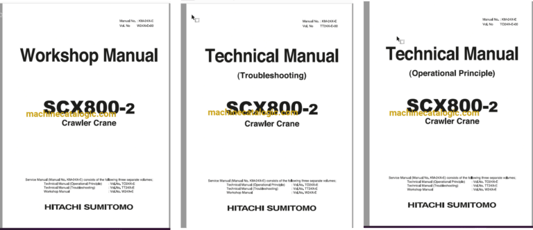 Hitachi Sumitomo SCX800-2 Full Manual (Technical, Workshop, Diagrams Manual)