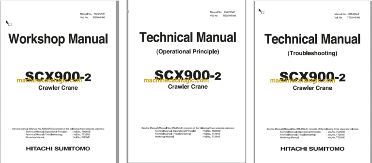 Hitachi Sumitomo SCX900-2 Full Manual (Technical, Workshop, Diagrams Manual)