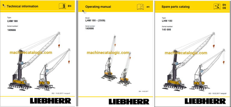 Liebherr LHM 150 Mobile Harbour Crane Full Manual (Technical, Operator and Parts Manual)