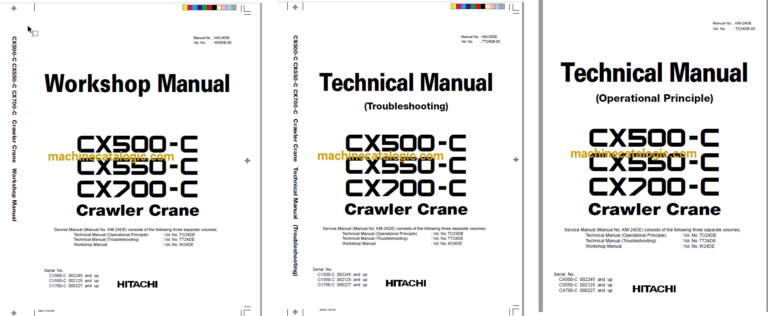 Hitachi Sumitomo CX500-C, CX550-C, CX700-C Full Manual (Technical, Workshop, Diagrams Manual)