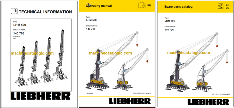 Liebherr LHM 500 Mobile Harbour Crane Full Manual (Technical, Operator and Parts Manual)