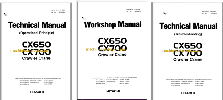 Hitachi Sumitomo CX650,CX700 Full Manual (Technical, Workshop, Diagrams Manual)