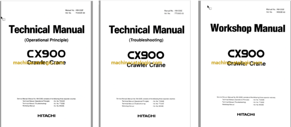 Hitachi Sumitomo CX900 Full Manual (Technical, Workshop, Diagrams Manual)