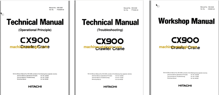 Hitachi Sumitomo CX900 Full Manual (Technical, Workshop, Diagrams Manual)