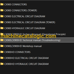 Hitachi Sumitomo CX900, CX900HD Full Manual (Technical, Workshop, Diagrams Manual)