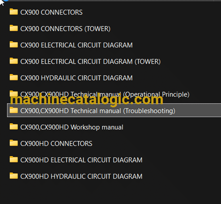 Hitachi Sumitomo CX900, CX900HD Full Manual (Technical, Workshop, Diagrams Manual)