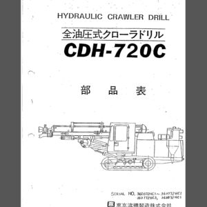 Tokyo Ryuki CDH720C Hydraulic Crawler Drill Parts Manual (EN-JP)