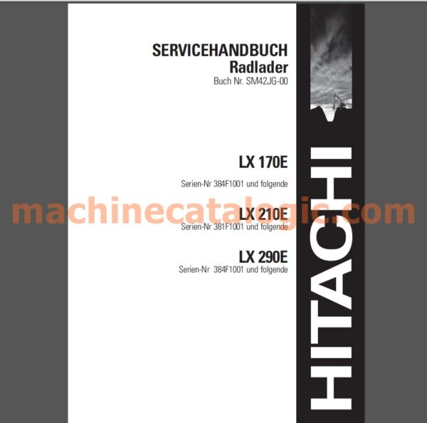 Hitachi LX170E, LX210E, LX290E – Servicehandbuch Radlader (Deutsch, PDF)