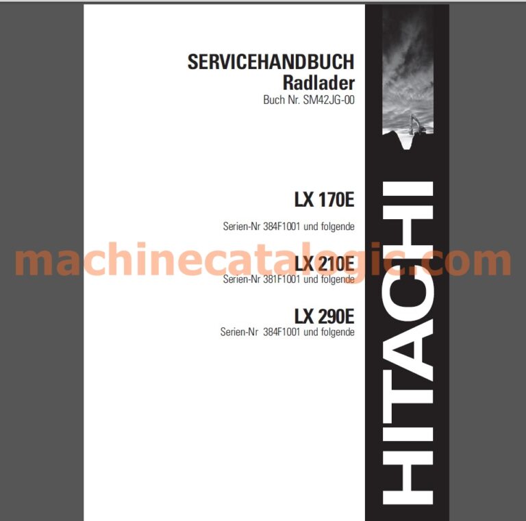 Hitachi LX170E, LX210E, LX290E – Servicehandbuch Radlader (Deutsch, PDF)