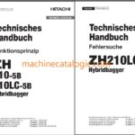Hitachi ZH210-5B, ZH210LC-5B Hybridbagger – Technisches Handbuch (Funktionsprinzip & Fehlersuche, Deutsch, PDF)