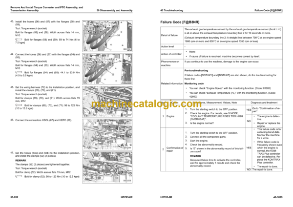 Komatsu HD785-8R Dump Truck Shop Manual (SEN06819-14) - Image 3