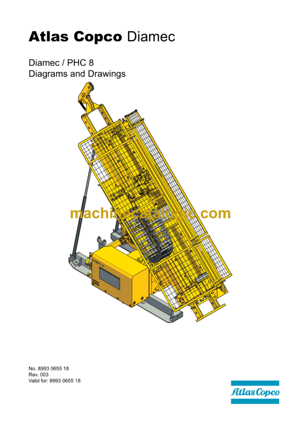 Atlas Copco Diamec PHC8 Diagrams and Drawings Manual