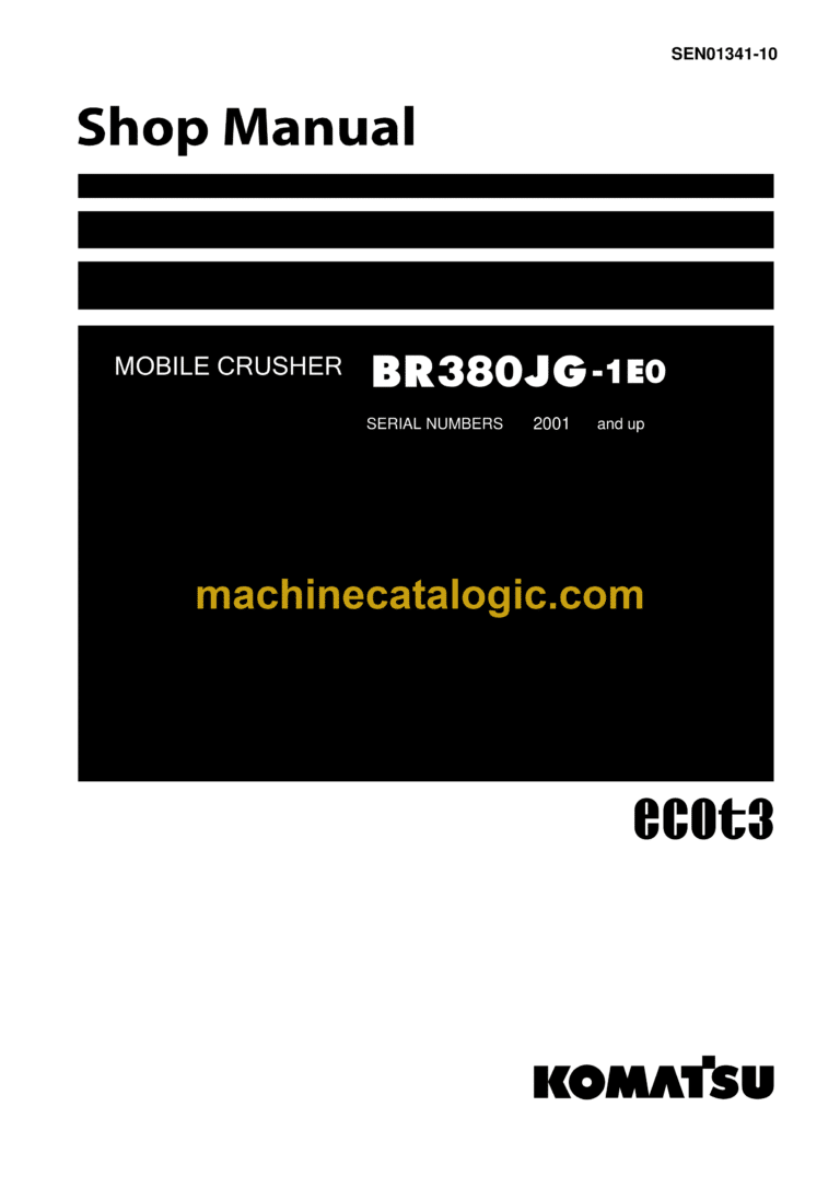 Komatsu BR380JG-1E0 Mobile Crusher Shop Manual (SEN01341-10)