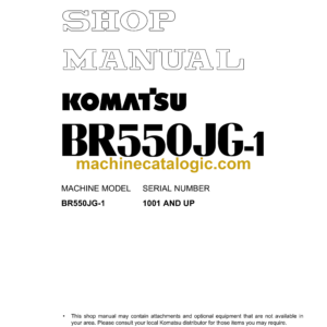 Komatsu BR550JG-1 Mobile Crusher Shop Manual (SEBM022504)