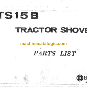 Hitachi TS15BB Tractor Shovel Parts Catalog