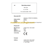 Liebherr RL 44-1091 Pipe Layer Operating Manual (From SN 11676)