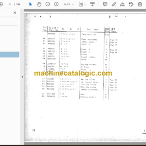 Hitachi TS15BB Tractor Shovel Parts Catalog
