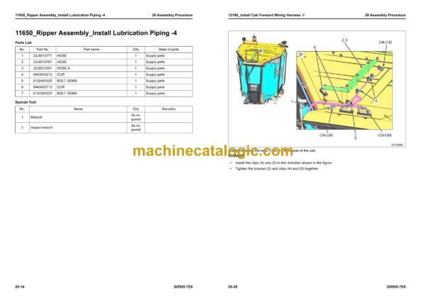 Komatsu GD955-7E0 Motor Grader Field Assembly Manual (GEN00277-01) - Image 4