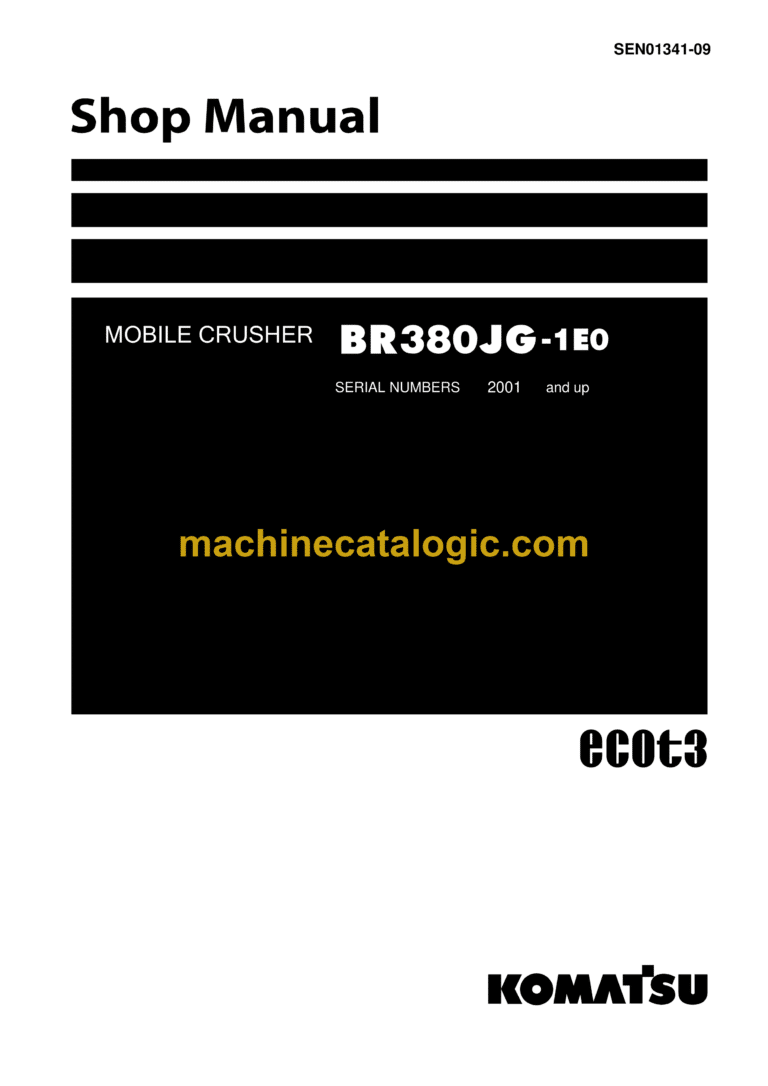 Komatsu BR380JG-1E0 Mobile Crusher Shop Manual (SEN01341-09)