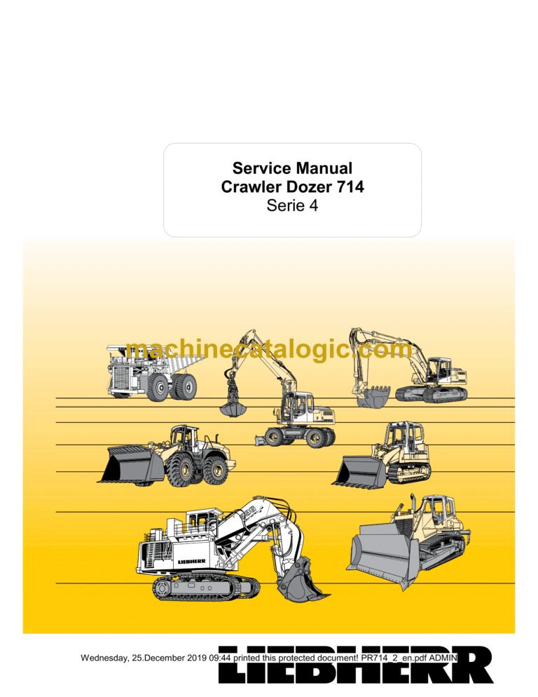 Liebherr 714 Serie 4 Crawler Dozer Service Manual [PR714_2]