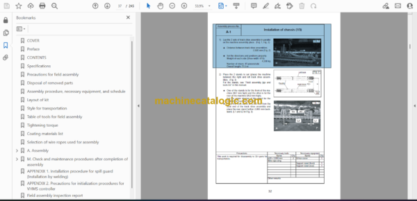 Komatsu D375A-6 Bulldozer Field Assembly Manual (GEN00099-10) - Image 2
