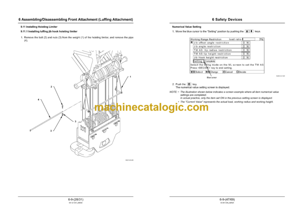 Hitachi Sumitomo 6000SLX Hydraulic Crawler Crane Operator's Manual - Image 4