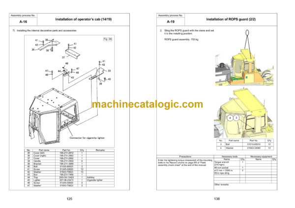 Komatsu D375A-6 Bulldozer Field Assembly Manual (GEN00099-10) - Image 3