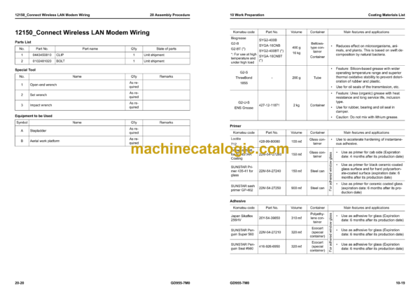 Komatsu GD955-7M0 Motor Grader Field Assembly Manual (GEN00265-00) - Image 3