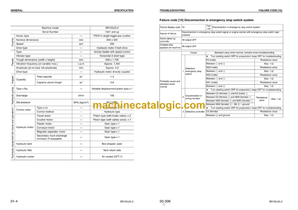Komatsu BR100JG-2 Mobile Crusher Shop Manual (SEBM027803) - Image 4