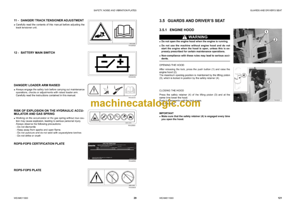 Komatsu CK20-1 Crawler Skid Steer Loader Operation and Maintenance Manual (WEAM011000) - Image 4