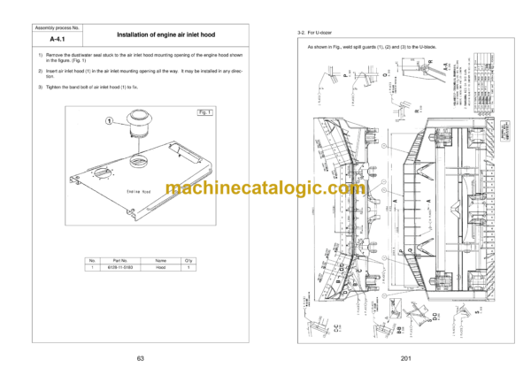 Komatsu D375A-6 Bulldozer Field Assembly Manual (GEN00099-10) - Image 4
